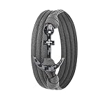 Lion & Son Herren Anker-Armband mit Carbon-Anhänger - Herren Paracord Kette aus Kohlenstoff - Handmade Wickelarmband - Damen-Armband Grau Geburtstag für Ihn (Grey-Anchor)