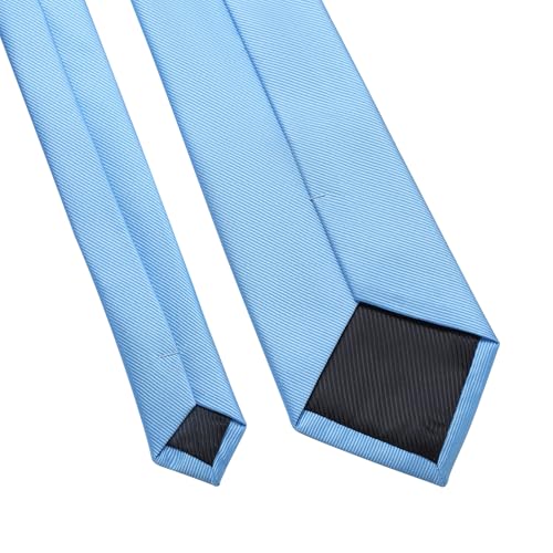Image of DecTwig Men's Ties Solid Color Formal Neckties 3.15 inch (8CM) Black Ties For Men