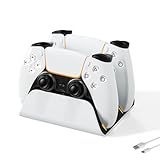 Cargador Control PS5,Base de Carga Doble para Playstation 5,Estacion de Carga PS5 con Indicador LED,Incluye Cable USB Tipo...