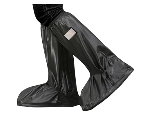 Polaina Bota Galocha Impermeável Motoqueiro Moto Solado Chuva Preto - Tamanho XL (43-45)