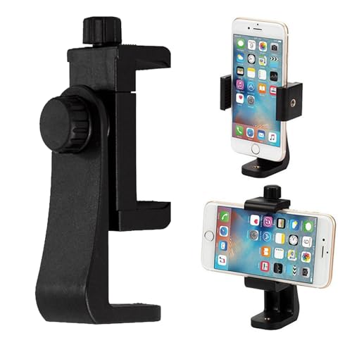 Kiuiom Teléfono Inteligente Trípode Universal,Soporte Vertical para Smartphone,Adaptador De Clip De Teléfono,Soporte para Trípode Cámara Clip,Trípode Compatible,Montaje De Trípode