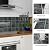 10 Sheet Peel and Stick Backsplash Tile, 12"x12", Dark Grey