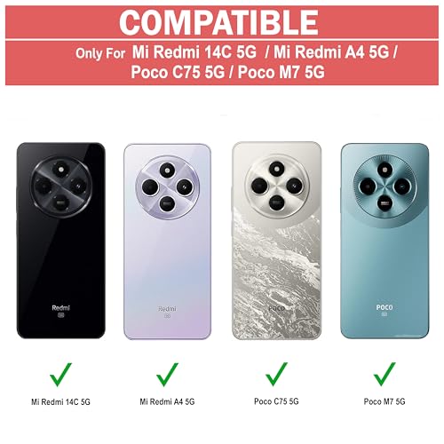Image of Amazon Brand - Solimo Back Cover Case for Mi Redmi 14C 5G | Compatible for Mi Redmi 14C 5G Back Cover Case | 360 Degree Protection | Soft and Flexible (TPU | Matte Black)