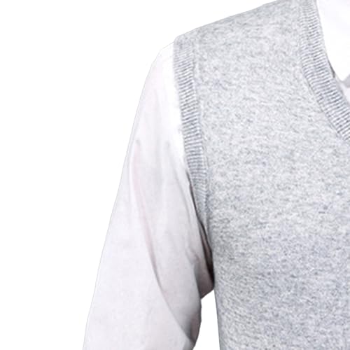 JEShifangjiusu Men's V Neck Sleeveless Sweater Vest Slim Fit Casual Knitted Pullover Casual Business Cotton Tank Top3