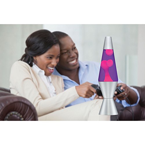 Schylling 2121-4002 Pink/Purple 14.5" Classic Motion Lava(r) Lamp Silver, 20-Ounce