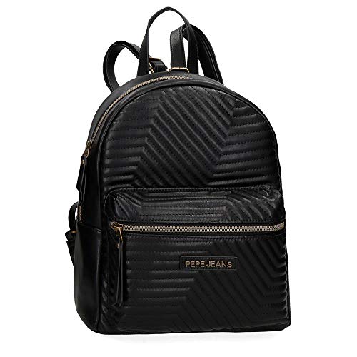 Pepe Jeans Amanda Mochila Casual Negro 25 5x31x11 cms Piel Sintética 9.09L