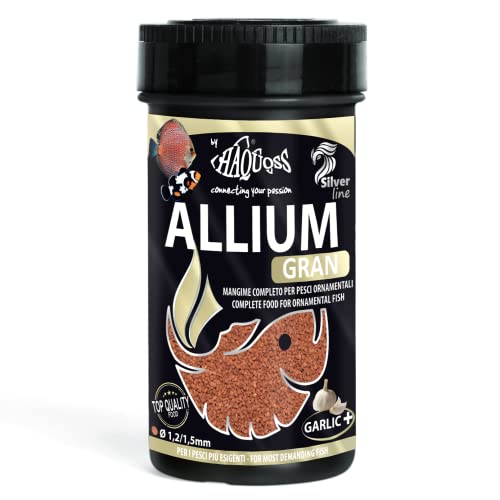 Haquoss Allium Gran Mangime in Granuli a Base di Aglio per Discus, 250 ml/137 gr