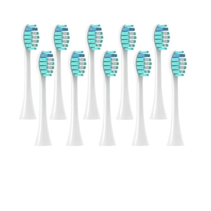 Testine di ricambio for spazzolino, manici a scatto 4100 5100 5300 | Confezione da 10 testine for la pulizia quotidiana dei denti(5 White 5Black)