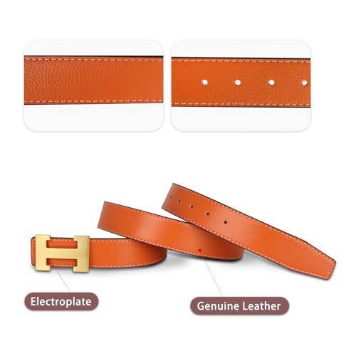 Image of Aurolran Men&Womens Leather Dress Belt Business Automatic Buckle Belt Color-Black Silver Gold