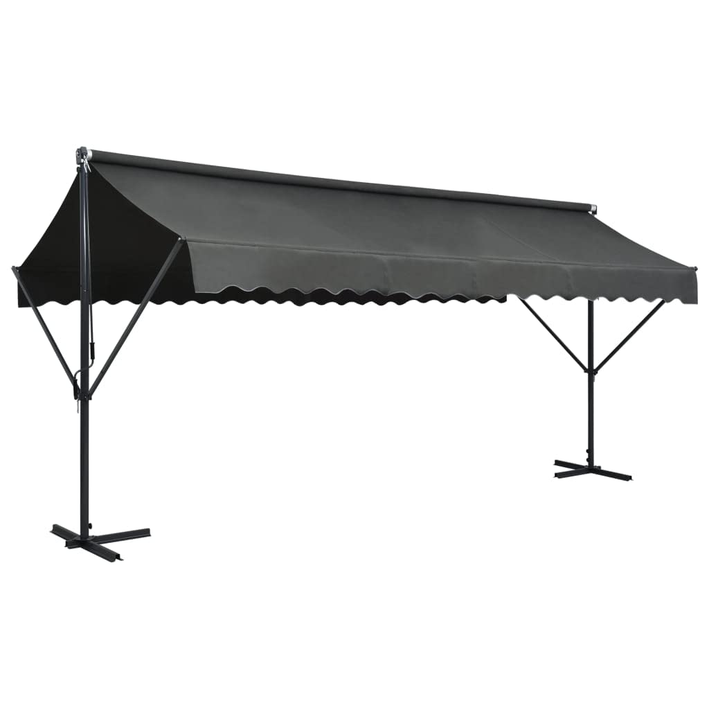 Auvent sur pied 500x300 cm anthracite pour des moments partagés