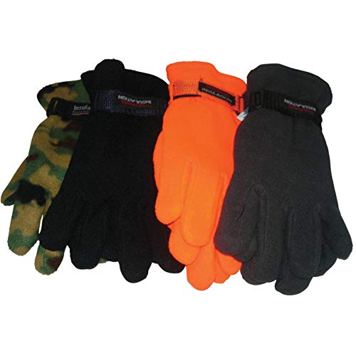 DD Max Force Winter Polar Fleece Gloves Fleece One Size Fits All Assorted Colors
