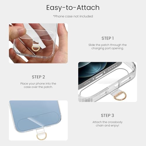 Phone Tether Tab 5 Pcs Universal Phone Lanyard Case Patch Transparent Clear - 第 2/25 張圖片