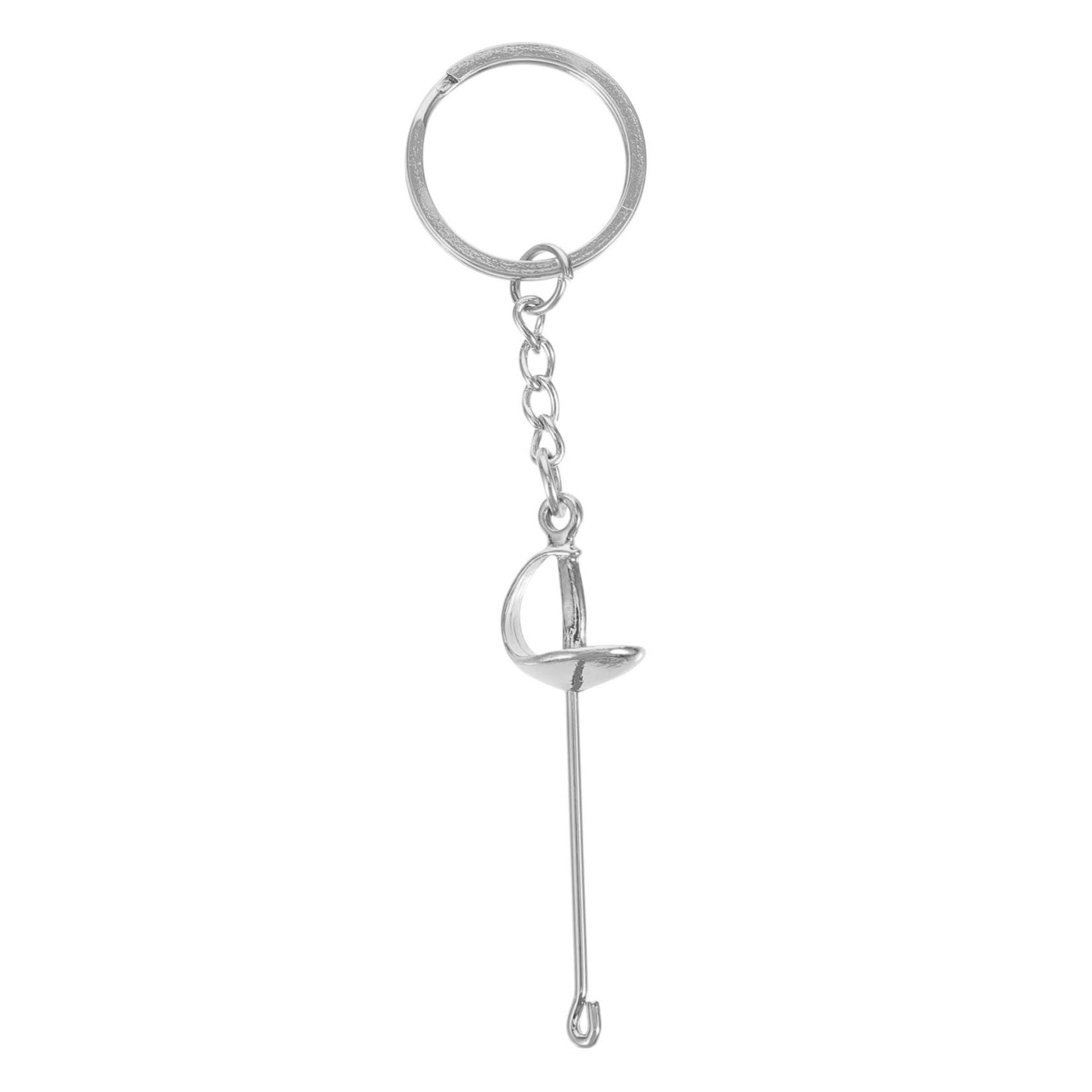 Abaodam 5pezzi Portachiavi Metallo Per Scherma Portachiavi Sportivo Decorativo Per Appassionati Di Scherma Souvenir Unico Con Design Elegante e Artigianato Raffinato Ottimo Per Borse e