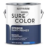 Rust-Oleum 380226 Smoked Navy Sure Color Interior Paint + Primer, Eggshell, 1 Gal