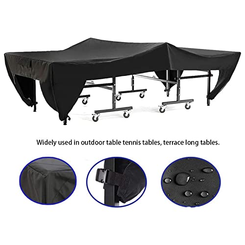 Housse table ping-pong extérieur intérieur bâche résistante eau intempéries 280cm - 3