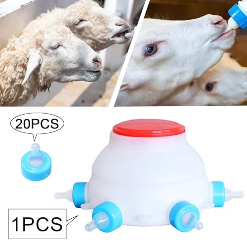 Generic Alimentador de mamadeira para cordeiro com bico sobressalente, máquina mãe reutilizável para