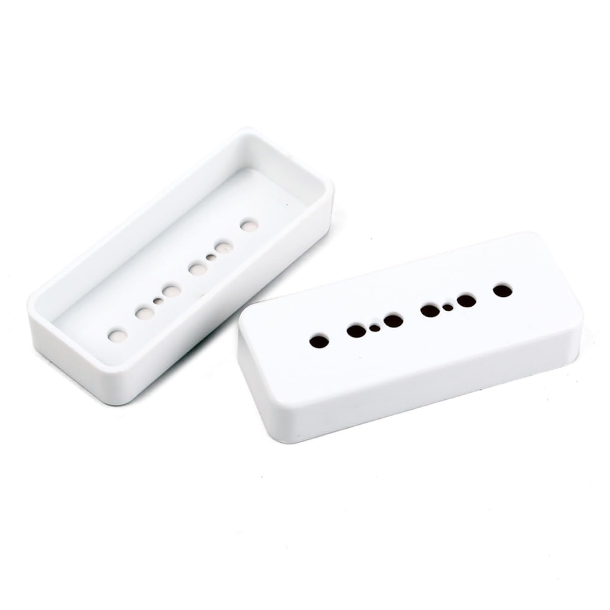 BESPORTBLE Pair Soapbar Pickup Covers for Style Guitar White Bass Pickup Pole Spacing Durable Replacement for Guitar Testing and Performance