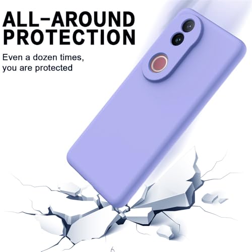 Image of Back Cover for Vivo V50 5G / V50e 5G / T4R 5G | Full Camera Protection | Premium Liquid Silicon Case | Flexible Bumper Case for Vivo V50 5G / V50e 5G / T4R 5G / iQOO Z10R 5G (Purple)