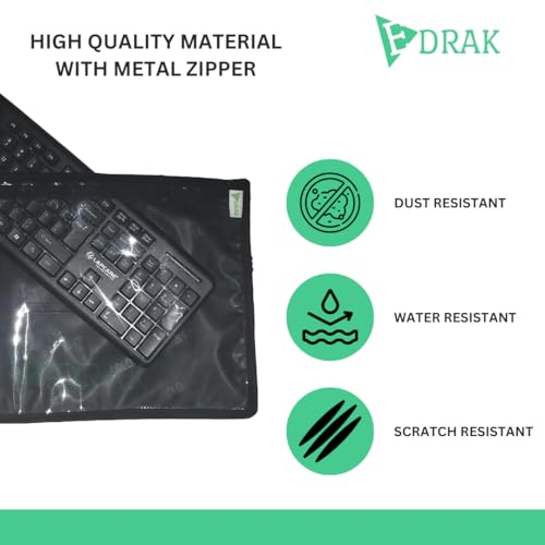Image of EDRAK TRANSPRENTKeyboard Dust Productive Bag Case Sleeve Pouch for UniversalKeyboard Logitech /Razer /Das /Havit /Apple Magic Keyboard Protector, Wireless /Wire Computer /Cover