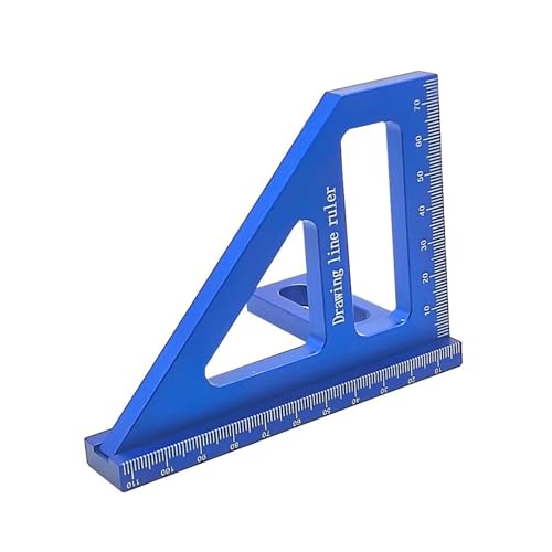 Aluminum Alloy Triangle Ruler 45°/90° Protractor - 3D Multi Angle Layout Measuring Tools
