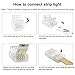 VIPMOON 12Pcs 5 Pin RGBW LED Light Strip Connectors 10mm Strip to Wire RGBW Connector Quick Connection Solderless for 10mm Wide Waterproof or Non-Waterproof 5050 LED Strip Light