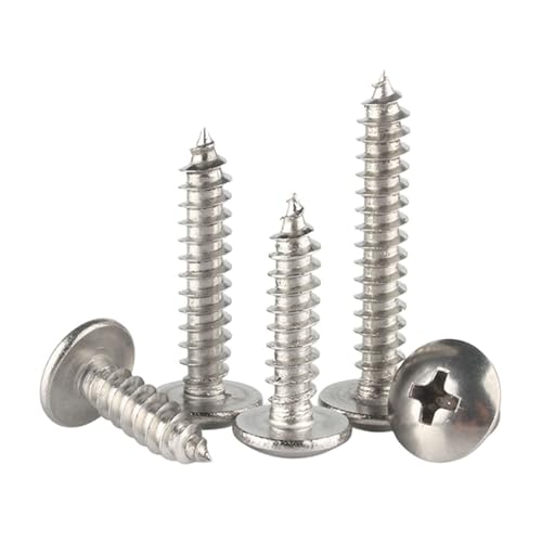 SCDE(��ɂ���) 10/20/50�� M3 M4 M5 M6 304�X�e�����X�| �\�����t���g���X�w�b�h�Z���t�^�b�s���O�l�W �t�B���b�v�X�}�b�V�����[���؃l�W(8mm,M3 x 50Pieces)