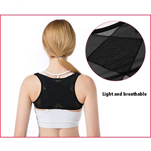 Correcteur de posture contre le dos voûté forme cachée noire réglable - 4