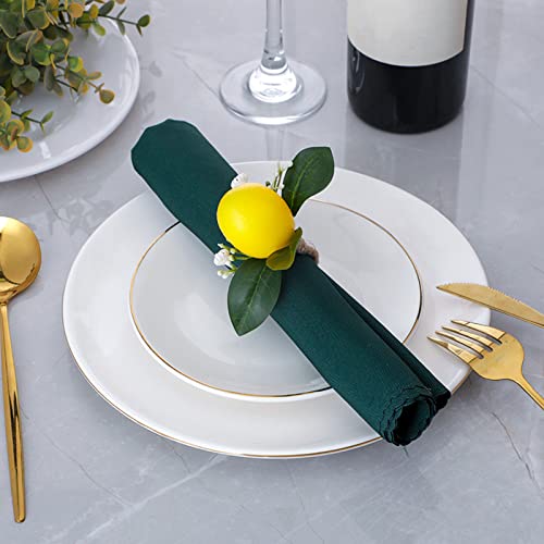 Joroburo JOROBUROI2CYZ04PEV50218-30 Lemon Napkin Rings Set Of 6, Yellow Lemon Fruit Napkin Holder thumb #4