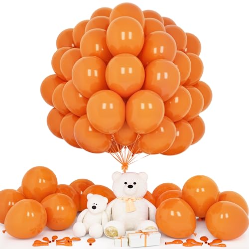 Teselife Ballons Orange, 50Pièces 12Pouces Mat Orange Latex Ballon Arche Guirlande Garçon Hommes...