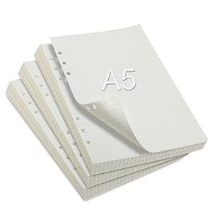 Creszzle 3 Packungen A5 Kariert Nachfüll-Inlays