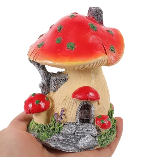 Maison Champignon Miniature en Résine Synthétique Finition Artisanale - 5