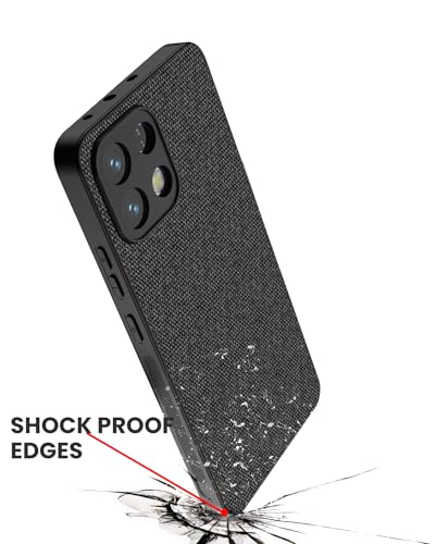 Image of Kapa Soft Full Fabric Protective Back Case Cover for Oppo K13 5G | Shockproof Slim Hard Anti Slip Back Case (Black)