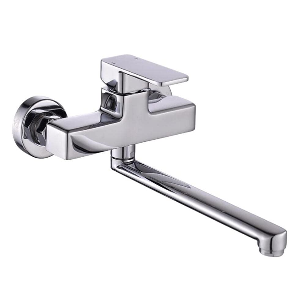 Robinet mural cuisine laiton double trou anti calcaire évier gain place