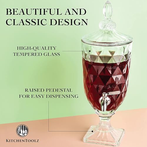 Image of Bellemax Premium Glass Water Jug - 2 LTR, Transparent, Hot Cold Water Pitcher with Glass Lid Water Tank, Iced Tea, Milk and Juice Beverage Carafe, Lemon Jug, 2000 ML (Set of 1,TR-08)