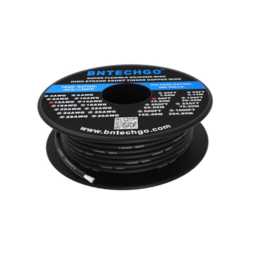 Fil de silicone 12 AWG anti-oxydation en cuivre étamé contre la surchauffe