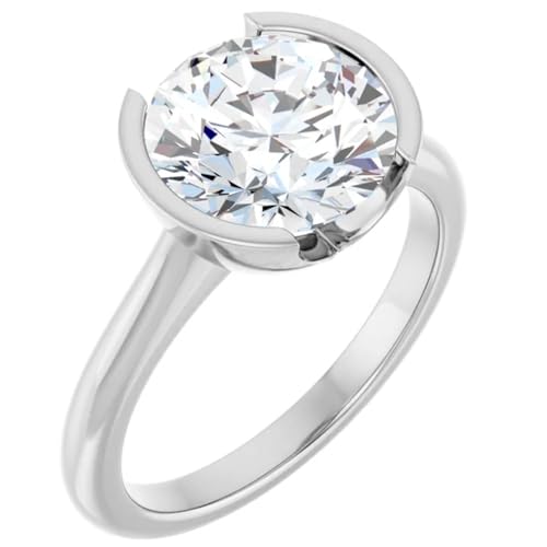 2 Ct. Round Lab Diamond Engagement Ring Bezel Set