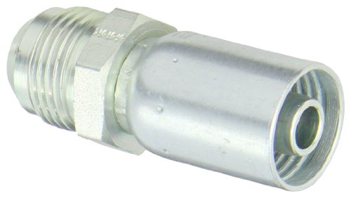 Image of EATON Weatherhead Coll-O-Crimp 08U-512 Male Rigid Fitting, SAE 37 Degree, Low Carbon Steel, 1 /2 inch Hose ID, 3 /4 inch Tube Size
