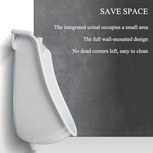 Orinales grandes y simples para hombres, orinal mural sin agua con manguera, inodoro temporal para exteriores, orinal portátil para garaje, baño masculino, automóvil o viaje miniatura 7