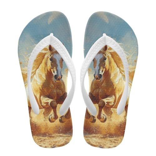 Kids Boys Horse Flip Flops Sandals Non Slip Sport Water Summer Shoes Anti Slip Beach Thong Sandals