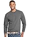 Hanes Mens X-Temp Long-Sleeve T-Shirt (O5716) mid Charcoal Heather XL