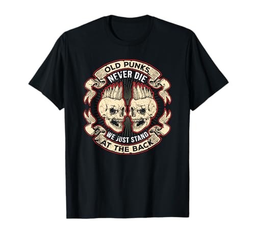 Concert de punk rock metal Old Punks Never Die T-Shirt