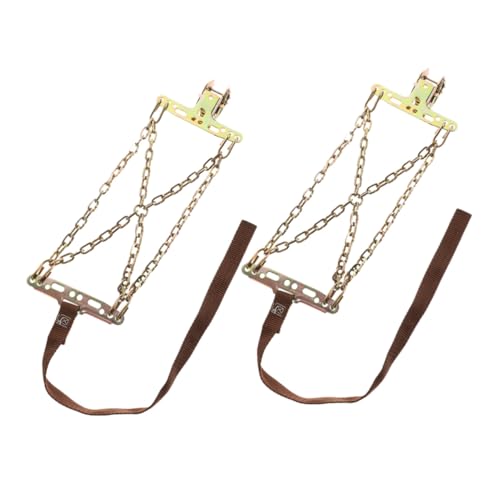 Ciieeo 2 piezas Cadenas para Neumáticos Antideslizantes Cadenas de Tracción para Nieve y Hielo Reforzadas para Barro y Uso de Emergencia Instalación Rápida y Seguridad Mejorada