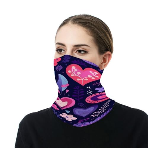 Neck Gaiter Light Purple And Red Balaclava for Men Women Sun Protection Face Mask Cooling Breathable Face Cover Scarf Headwear Headband Head Wrap for Skiing Hiking miniatura 7