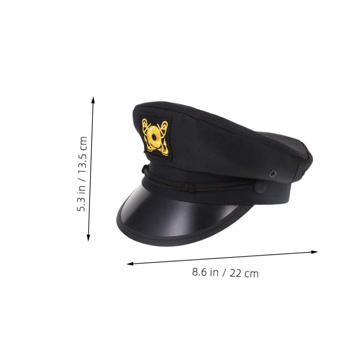 BESPORTBLE 2pcs Performance Captain Hat Sailor Cap for Men Women Elegant Embroidery Nautical Hat Boating Festival Cosplay Accessory