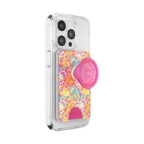 Image of PopSockets Phone Wallet for MagSafe with Grip- Paisley Gaudy