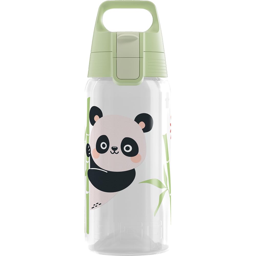 Sigg - Sports Water Bottle For Kids - Viva One Panda - Suitable For Carbonated Drinks - Leakproof - Dishwasher Safe - BPA Free - School & Bike - Transparent - 0.5L โ image 1