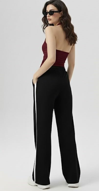 Image of FASHA Women Jogger & Crop Top Set | Stylish 2-Piece Co-Ord Lounge Wear for Women | High Waist Joggers with Trendy Crop Top | Casual Wear | Gym Wear | Travel Outfit|Tracksuit Co-Ord for Girls