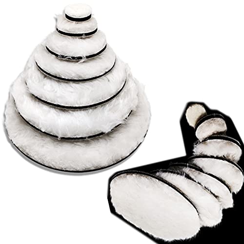 Image of DIY Crafts 1 Pc, 4 inchinch Fur Felt Pad Hook Loop Only, Wool Fur Felt Polishing Pad Only Accessories Tool Buffing Shank Felt Buffer Pad Compatible Polis(1 Pc, 4 inchinch Fur Felt Pad Hook Loop Only)