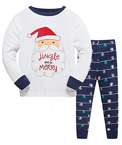 Christmas Pjs Kids Pyjamas Set for Boys Christmas Pjs Kids Pyjamas Set for Boys Nightwear Cotton Toddler Clothes Girls Fun Santa Claus Sleepwear Unisex Long Sleeve 2 Piece Outfit