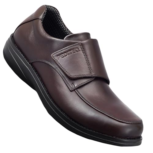 Image of DC2 Alicante Men's Fully Adjustable Wide Fit Diabetic Shoe for Diabetic Feet | Swollen Feet | Neuropathic Feet | Genuine Leather